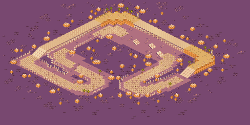Thumbnail for a map of Course 2: Island Round 4: Creek Island for the SNES game Biker Mice From Mars.