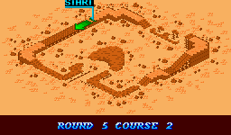 Thumbnail for a map of Course 2: Island Round 5: Big Rock Island (In-Game Map) for the SNES game Biker Mice From Mars.