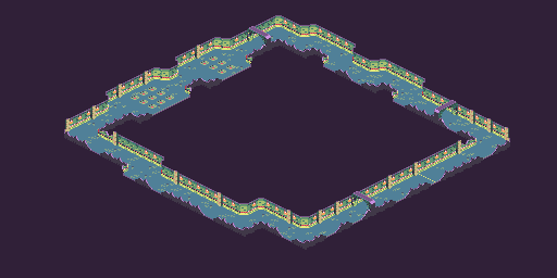 Thumbnail for a map of Course 3: Sewerage Round 1: The Maze for the SNES game Biker Mice From Mars.