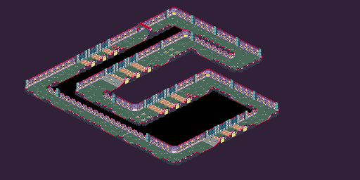 Thumbnail for a map of Course 3: Sewerage Round 5: Across The Drain for the SNES game Biker Mice From Mars.