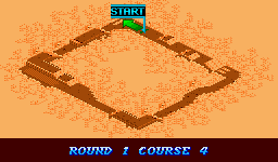 Thumbnail for a map of Course 4: Circuit Round 1: Jumping Square (In-Game Map) for the SNES game Biker Mice From Mars.