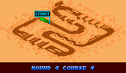 Thumbnail for a map of Course 4: Circuit Round 4: Two & Five (In-Game Map) for the SNES game Biker Mice From Mars.
