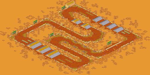 Thumbnail for a map of Course 4: Circuit Round 4: Two & Five for the SNES game Biker Mice From Mars.