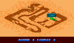 Thumbnail for a map of Course 4: Circuit Round 6: Dragon's Valley (In-Game Map) for the SNES game Biker Mice From Mars.