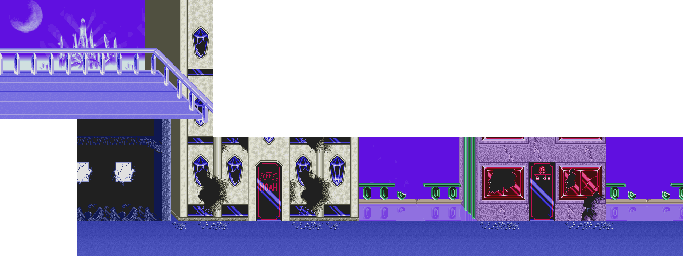 Thumbnail for a map of Stage 3 Area 1: Crystal Tokyo for the SNES game Bishoujo Senshi Sailor Moon R.