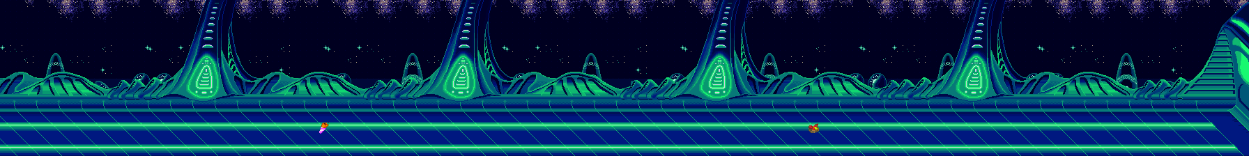 Thumbnail for a map of Stage 4 Area 1: Planet Nemesis for the SNES game Bishoujo Senshi Sailor Moon R.