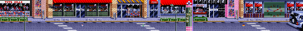 Thumbnail for a map of Stage 1 Area 1: Shopping Streets for the SNES game Bishoujo Senshi Sailor Moon.