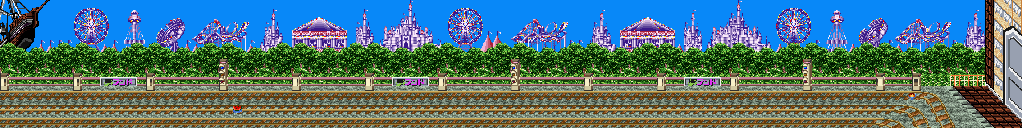Thumbnail for a map of Stage 2 Area 1: Dreamland Amusement Park for the SNES game Bishoujo Senshi Sailor Moon.