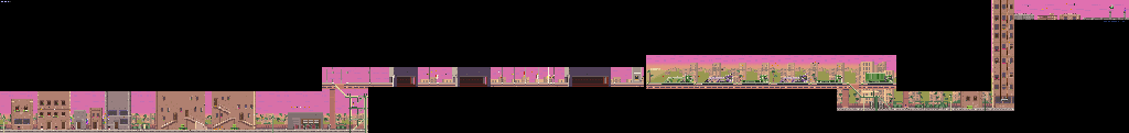 Thumbnail for a map of Stage 3: Downtown for the SNES game Bonkers.