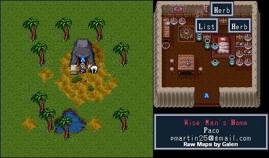Thumbnail for a map of Wise Man's Home for the SNES game Breath Of Fire.