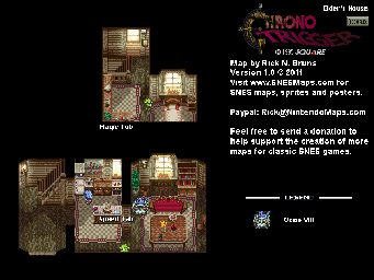 Thumbnail for a map of 1000 A.D. Elder's House for the SNES game Chrono Trigger.