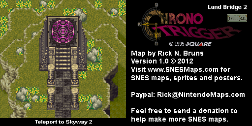 Thumbnail for a map of 12000 B.C. Land Bridge 2 for the SNES game Chrono Trigger.