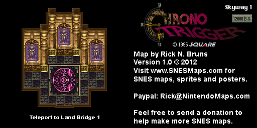 Thumbnail for a map of 12000 B.C. Skyway 1 for the SNES game Chrono Trigger.