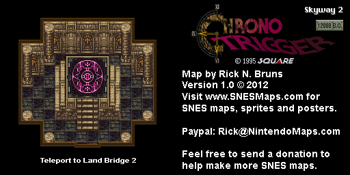 Thumbnail for a map of 12000 B.C. Skyway 2 for the SNES game Chrono Trigger.