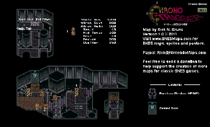 Thumbnail for a map of 2300 A.D. Trann Dome for the SNES game Chrono Trigger.