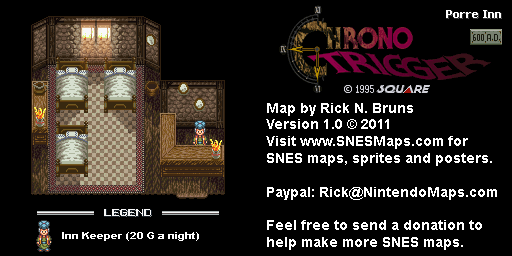 Thumbnail for a map of 600 A.D. Porre Inn for the SNES game Chrono Trigger.