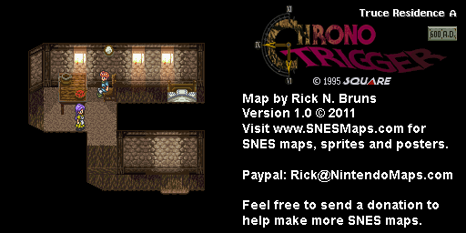 Thumbnail for a map of 600 A.D. Truce Residence A for the SNES game Chrono Trigger.