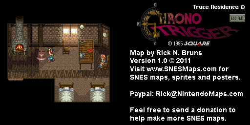 Thumbnail for a map of 600 A.D. Truce Residence B for the SNES game Chrono Trigger.