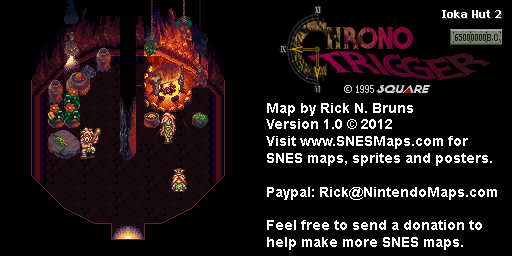 Thumbnail for a map of 65000000 B.C. Ioka Hut 2 for the SNES game Chrono Trigger.