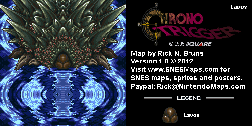Thumbnail for a map of Lavos for the SNES game Chrono Trigger.