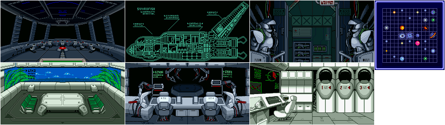 Thumbnail for a map of S.S. Swordfish for the SNES game Cyber Knight.