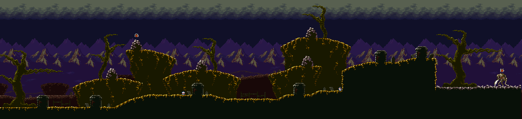 Thumbnail for a map of Ruined City Boneyard for the SNES game Demon's Crest.