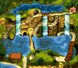 Thumbnail for a map of Cotton-Top Cove (Animated) for the SNES game Donkey Kong Country 3: Dixie Kong's Double Trouble.