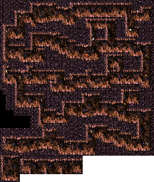 Thumbnail for a map of Kaos Core Creepy Caverns for the SNES game Donkey Kong Country 3: Dixie Kong's Double Trouble.