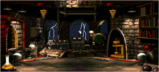 Thumbnail for a map of Kaos Core Kastle Kaos for the SNES game Donkey Kong Country 3: Dixie Kong's Double Trouble.