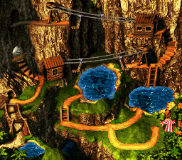 Thumbnail for a map of Razor Ridge (Animated) for the SNES game Donkey Kong Country 3: Dixie Kong's Double Trouble.