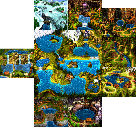 Thumbnail for a map of World for the SNES game Donkey Kong Country 3: Dixie Kong's Double Trouble.