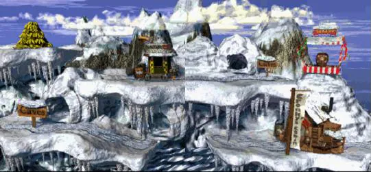 Thumbnail for a map of Gorilla Glacier for the SNES game Donkey Kong Country.
