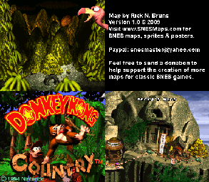 Thumbnail for a map of Monkey Mines Necky's Nuts for the SNES game Donkey Kong Country.
