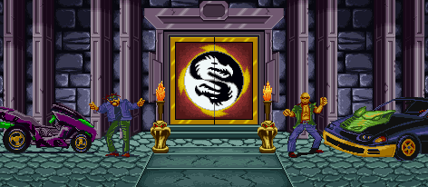Thumbnail for a map of Shadow Dojo Exterior for the SNES game Double Dragon V: The Shadow Falls.