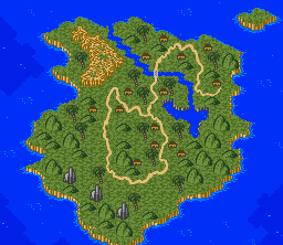 Thumbnail for a map of Penguin Island for the SNES game Dragon Ball Z: Super Gokuuden Kakusei Hen.