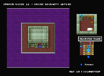 Thumbnail for a map of Dragon Quest II Rhone Southern Shrine for the SNES game Dragon Quest I & II.