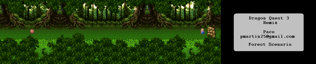 Thumbnail for a map of Scenario Forest Scenario for the SNES game Dragon Quest III.