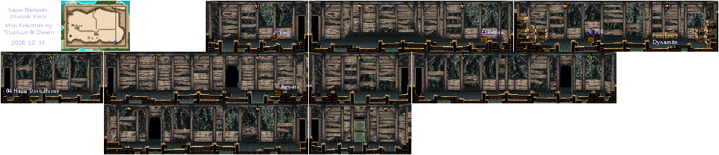 Thumbnail for a map of Hujia Storehouse for the SNES game Dragon View.
