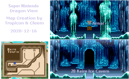 Thumbnail for a map of Keire Ice Cavern for the SNES game Dragon View.
