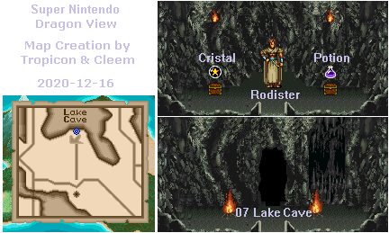 Thumbnail for a map of Lake Cave for the SNES game Dragon View.