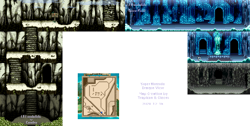 Thumbnail for a map of Snow Field / Casdra Landslide for the SNES game Dragon View.