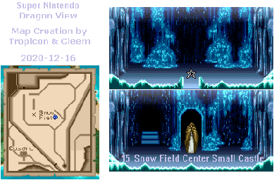 Thumbnail for a map of Snow Field Center Small Castle for the SNES game Dragon View.