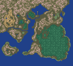 Thumbnail for a map of World (In-Game Map) for the SNES game Emerald Dragon.