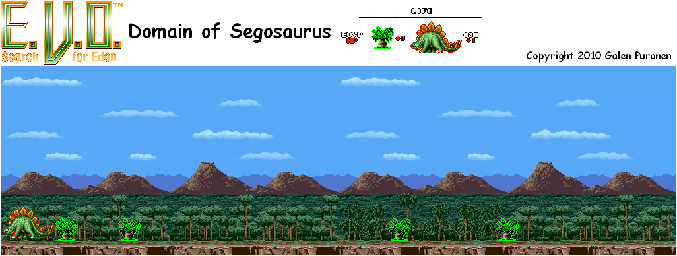 Thumbnail for a map of Age Of Dinosaurs Domain Of Segosaurus for the SNES game E.V.O.: Search For Eden.
