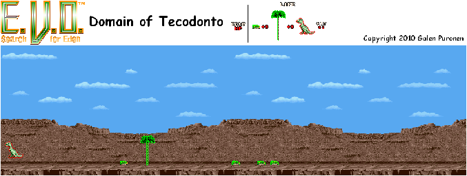 Thumbnail for a map of Age Of Dinosaurs Domain Of Tecodonto for the SNES game E.V.O.: Search For Eden.