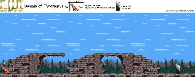 Thumbnail for a map of Age Of Dinosaurs Domain Of Tyrosaurus for the SNES game E.V.O.: Search For Eden.