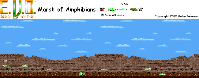 Thumbnail for a map of Age Of Dinosaurs Marsh Of Amphibians for the SNES game E.V.O.: Search For Eden.