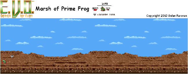 Thumbnail for a map of Age Of Dinosaurs Marsh Of Prime Frog for the SNES game E.V.O.: Search For Eden.