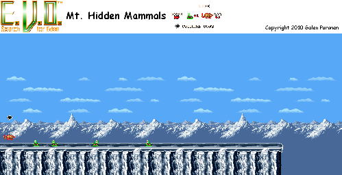 Thumbnail for a map of Age Of Dinosaurs Mt. Hidden Mammals for the SNES game E.V.O.: Search For Eden.