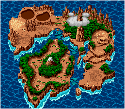 Thumbnail for a map of Age Of Dinosaurs for the SNES game E.V.O.: Search For Eden.